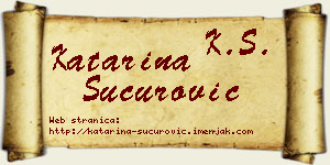 Katarina Šućurović vizit kartica